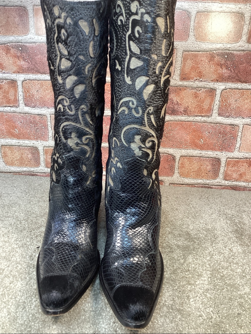 Antonio Melani Justine Womens black heeled western boots size 8 - Picture 2 of 10
